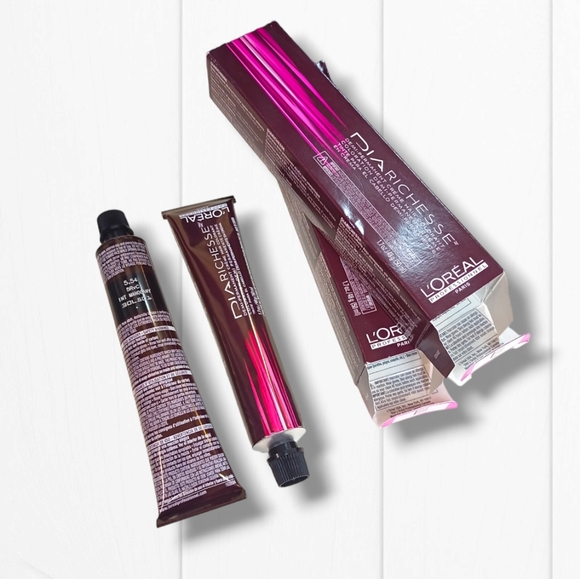 L'Oreal Professionnel DIARichesse 2 Tubes Ammonia-Free 5RVC Intense  Mahogany - Picture 9 of 16